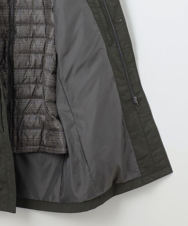 JOSEPH ABBOUD 【3WAY/撥水/INフード/ダウンライナー付】3ハイカウントツイル×パウダータフタ ダウン コート ダークブラウン系