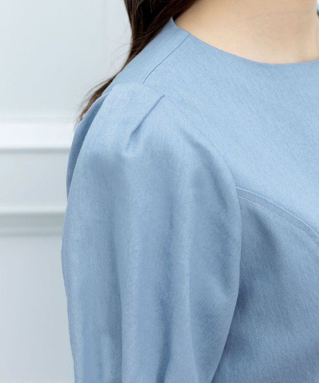 Tiaclasse L デニムマーメイドワンピース サックス