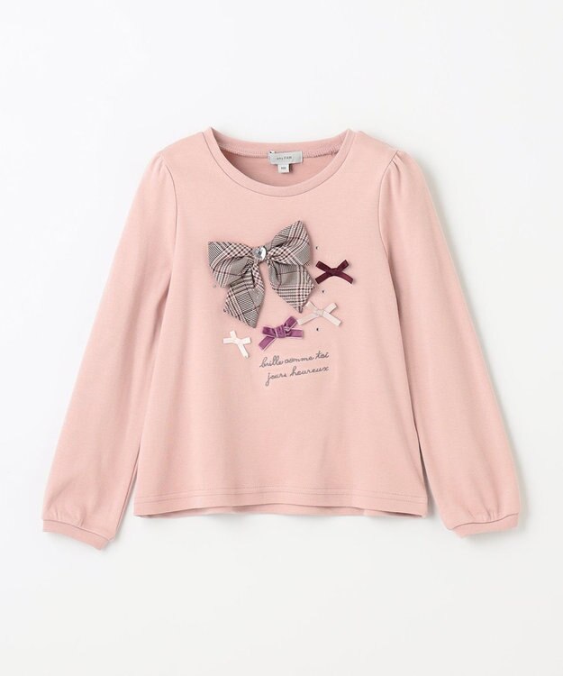 ANY KIDS リボンモチーフ Ｔシャツ ピンク