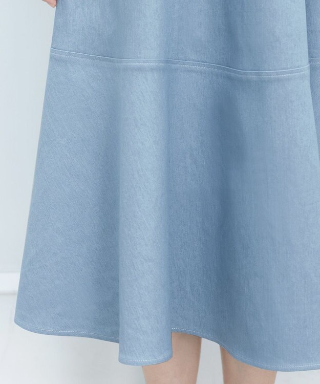 Tiaclasse L デニムマーメイドワンピース サックス