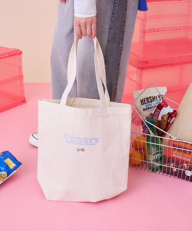 AMERICAN HOLIC 【PENNEY'S】ロゴトートバッグ White
