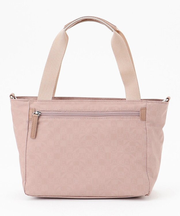 LA BAGAGERIE モノグラム　スクエアナイロントート ピンク