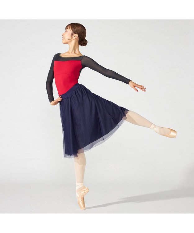 Chacott 【MADOKA SUGAI】ロングスリーブレオタード スカーレット