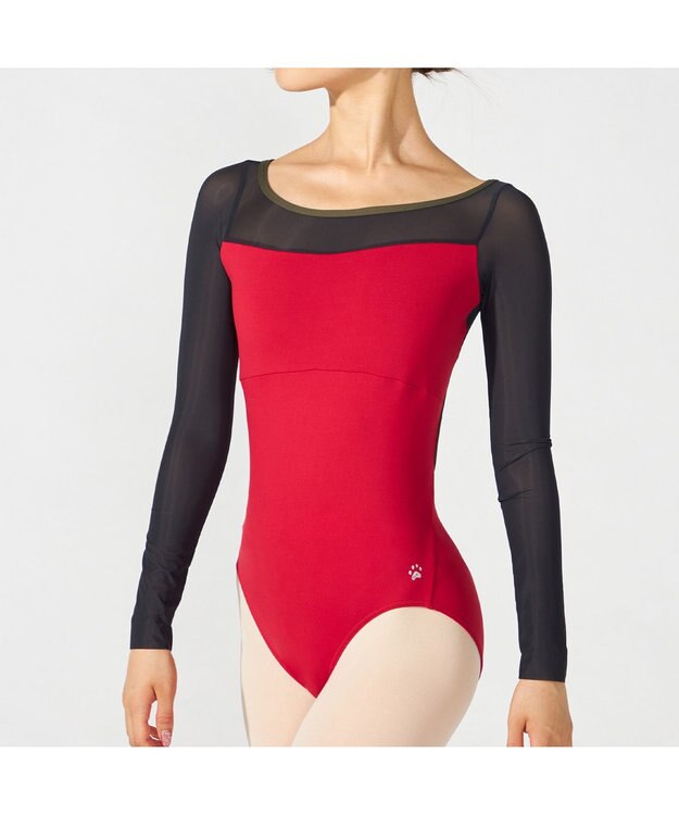 Chacott 【MADOKA SUGAI】ロングスリーブレオタード スカーレット