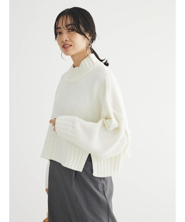 Green Parks ・ＳＵＧＡＲ　ＳＰＯＯＮ　ハイネックショートニット Off White