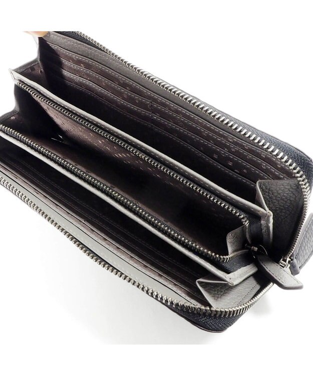 PELLE BORSA L字ファスナー長財布 Mano Good マーノグッズ 4721 ブラック