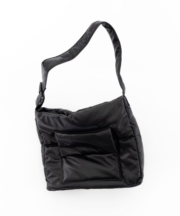 JOSEPH HOMME シンセティックソフトレザー　ワンショルダー バッグＬサイズ ブラック系