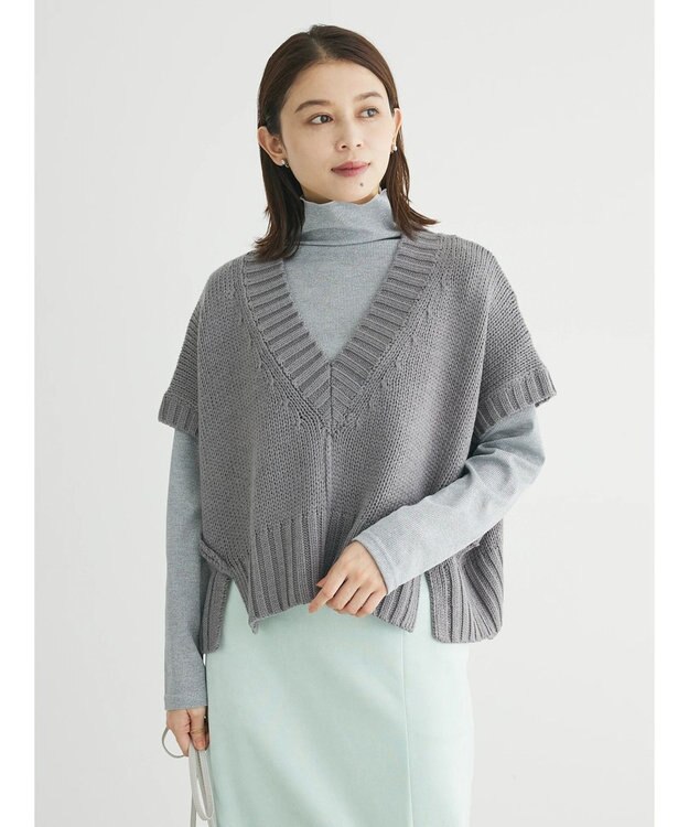 Green Parks ・ＳＵＧＡＲ　ＳＰＯＯＮ　ショートニットベスト Gray Mixture