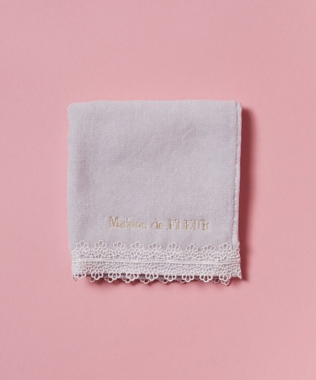 Maison de FLEUR アンダーレースタオルハンカチ Lilac