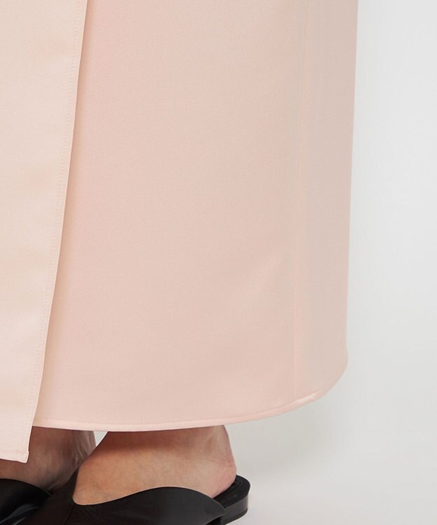 uncrave 【洗濯機洗い可】サテン ドロストスカート（uncrave WHITE） ベビーピンク