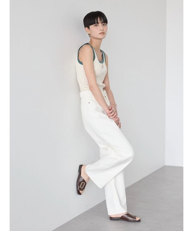 AMERICAN HOLIC バイカラーテレコタンクトップ Ivory