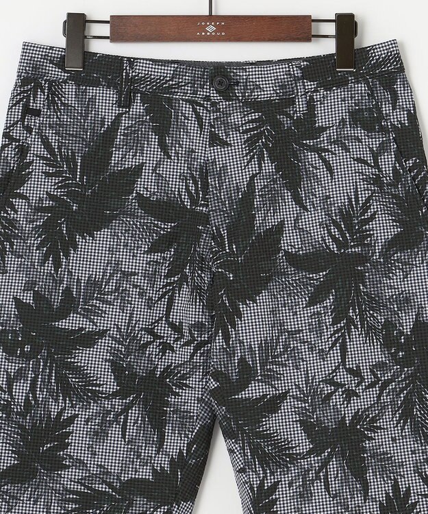 JOSEPH ABBOUD 【イージーケア】リーフ柄 ライトウェーブハーフパンツ ライトグレー系6