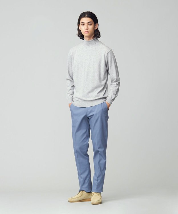 J.PRESS MEN 【FLEX YARN】タートルネック ライトグレー系