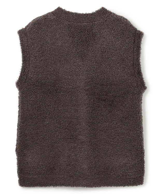 UNFILO 【STORY×UNFILO】シャギーニット ベスト チャコールブラウン