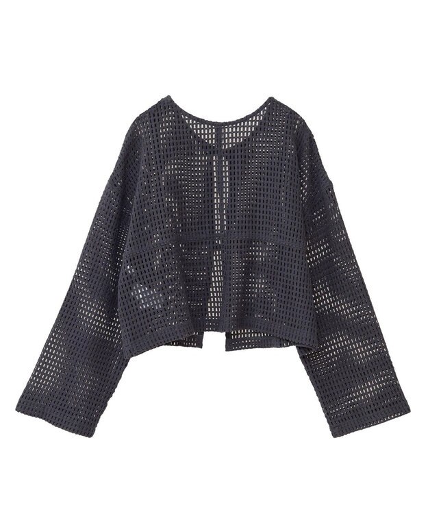 Green Parks Ｉ　前後２ｗａｙ　メッシュショート丈カーディガン Orange