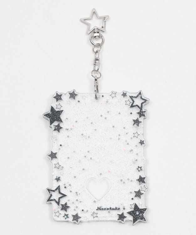 WEGO 【痛バ＆推し活】キラキラスターカードホルダーキーホルダー ブラック