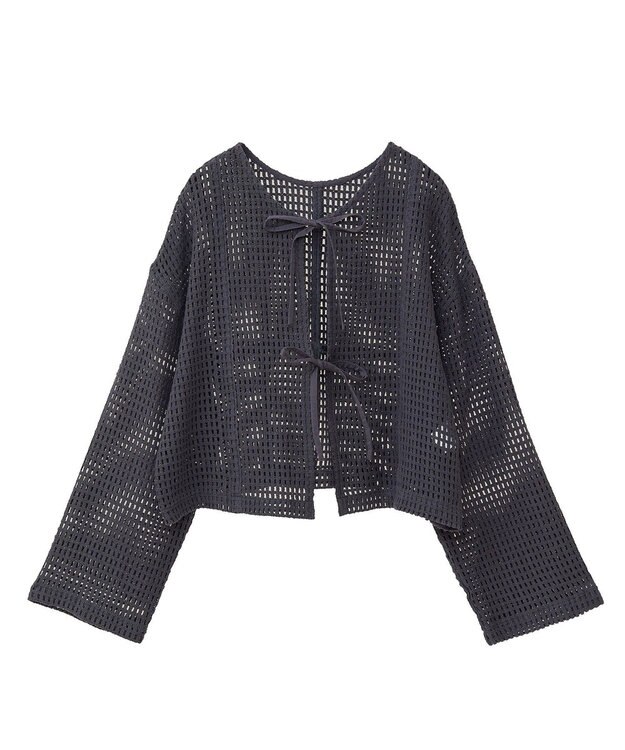 Green Parks Ｉ　前後２ｗａｙ　メッシュショート丈カーディガン Orange