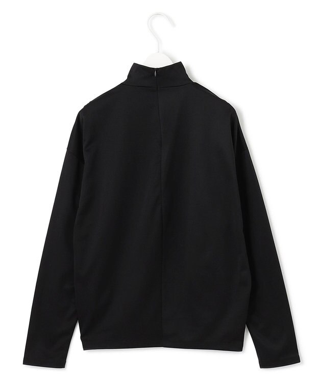 ICB 【洗える】リバーストレッチジャージー ハイネックプルオーバー ブラック系
