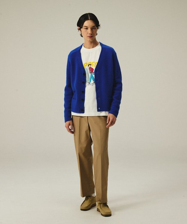 J.PRESS MEN 【AaronChang】【UNISEX】プリントロングスリーブ Tシャツ ホワイト系