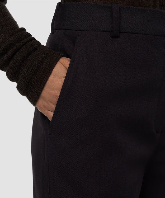 JOSEPH ギャバジンストレッチ ワイドレッグトラウザーズ YUKIO Cocoa