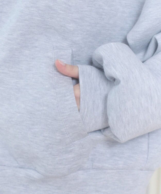 WEGO ダンボールレースパーカー 杢グレー