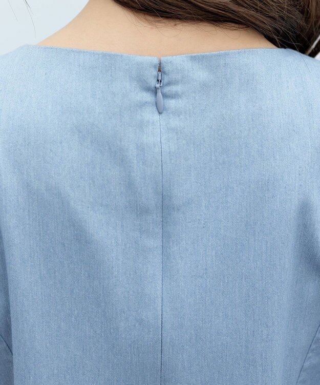 Tiaclasse L デニムマーメイドワンピース サックス