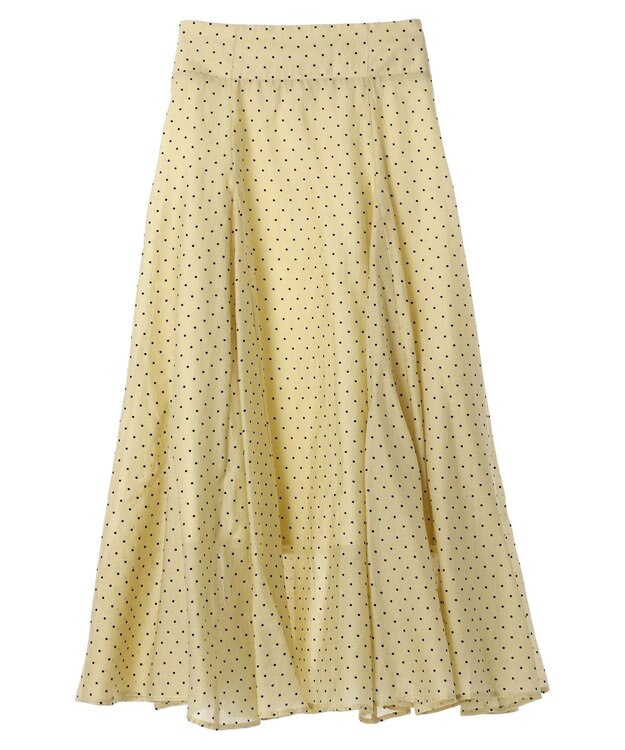 Green Parks AnriettMusee ドットフレアーロングスカート Lime Green