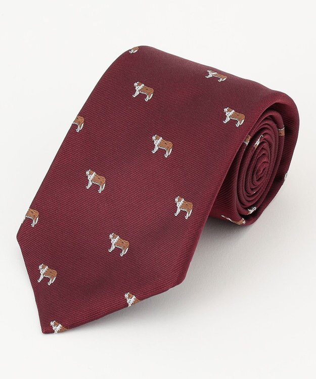 J.PRESS MEN 【J.PRESS STEPHEN WALTERS COLLECTION】アニマルモチーフ ネクタイ ワイン系8