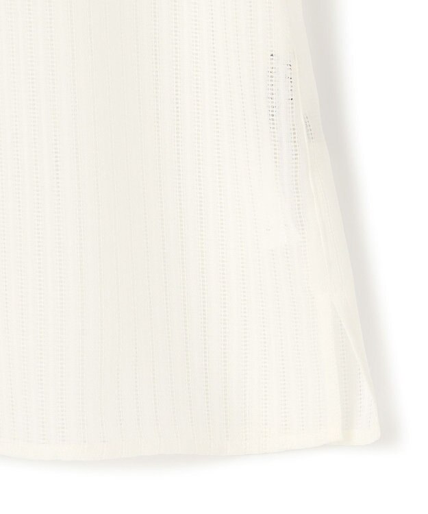 ICB 【洗える】 カラミストライプ ブラウス オフホワイト系