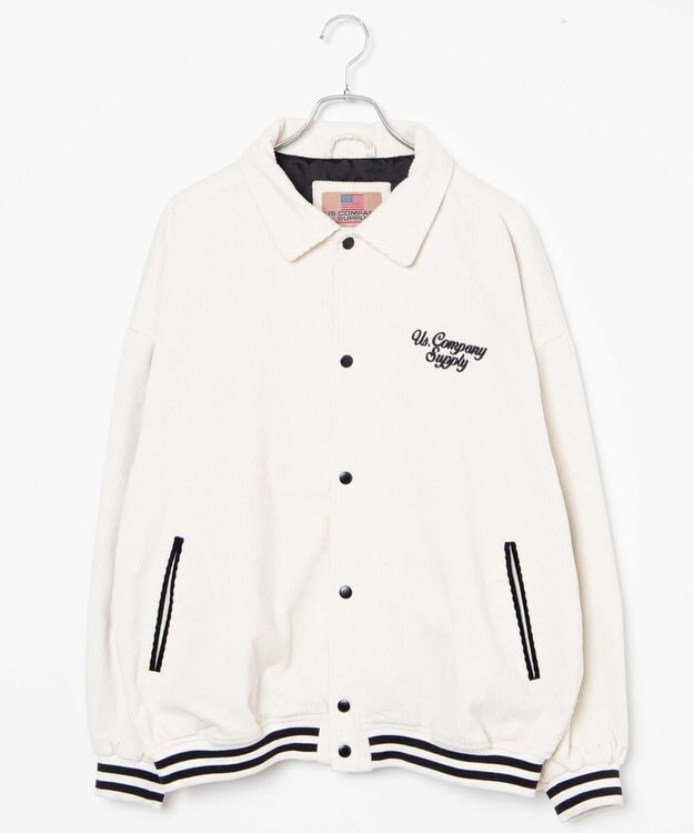 WEGO ヴィンテージコーデュロイスタジャン ホワイトその他