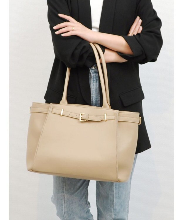 UNBILLION 【テレビ ドラマ着用アイテム】ペルケ perche / WEB限定牛革ソフトA4ベルトトート オーク