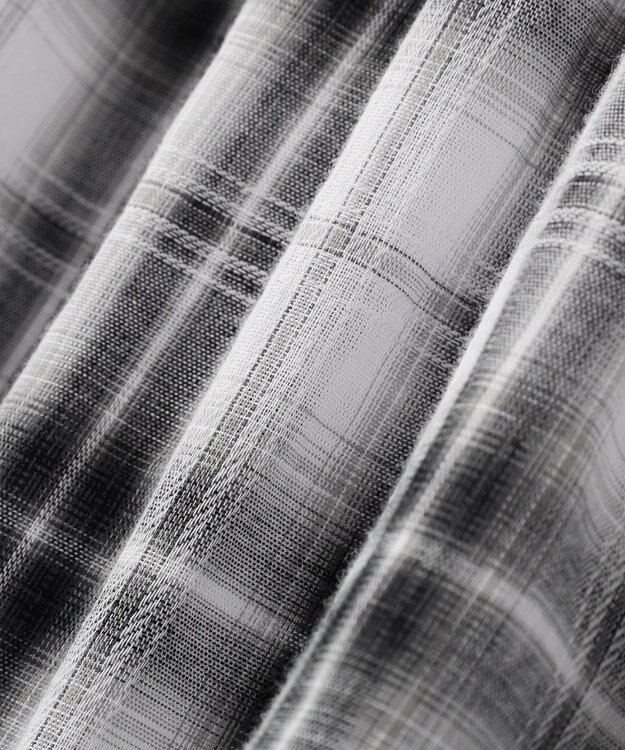 CRAFT STANDARD BOUTIQUE バックギャザーポンチョシャツ Check Ivory