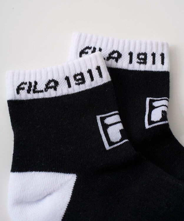 FILA GOLF／marie claire 【FILA GOLF】 パイル編みアンクルソックス ブラック