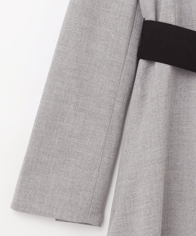 GRACE CONTINENTAL ウールタッチバイカラードレス グレー