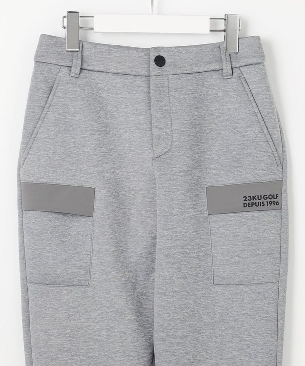 23区GOLF 【WOMEN】ダンボールニットパンツ 履き心地抜群でポケット付き！近所へのお出かけに◎ ライトグレー系