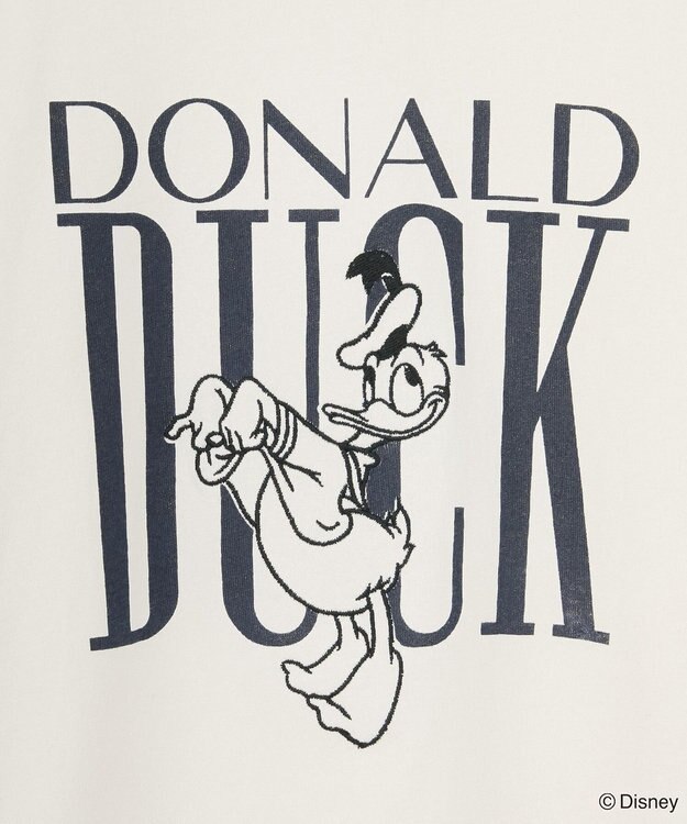 Green Parks ミッキー＆フレンズ／レイヤードプリントロングＴシャツ Ivory