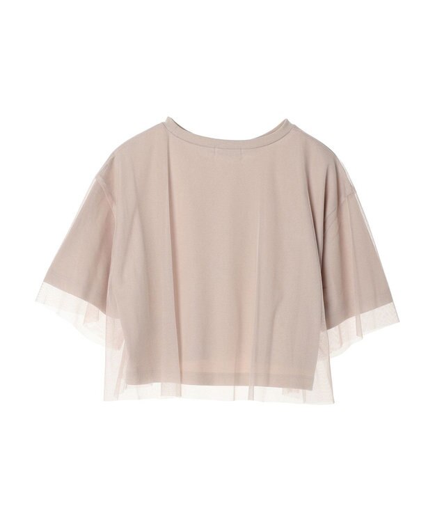 earth music&ecology チュールドッキングＴＥＥ Pink Beige