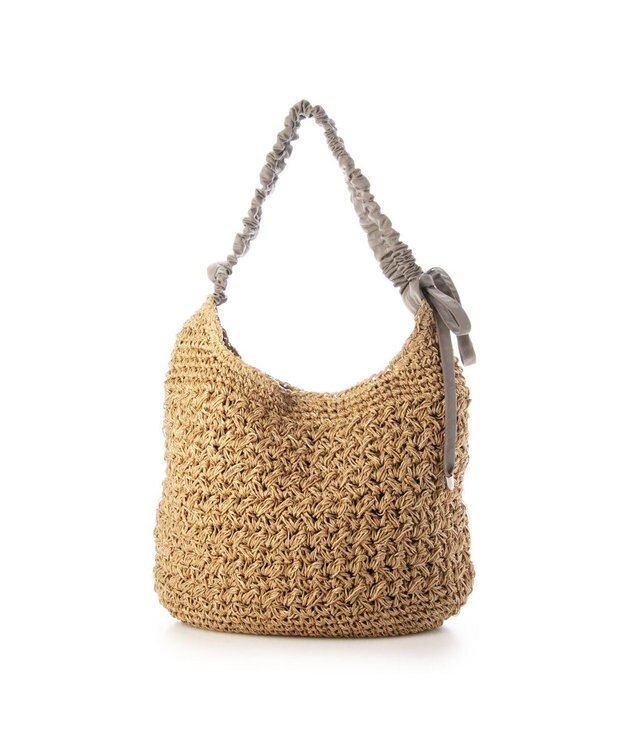 UNBILLION カシュカシュ cachecache / ドロストギャザーハンドル柄編2wayトート GY