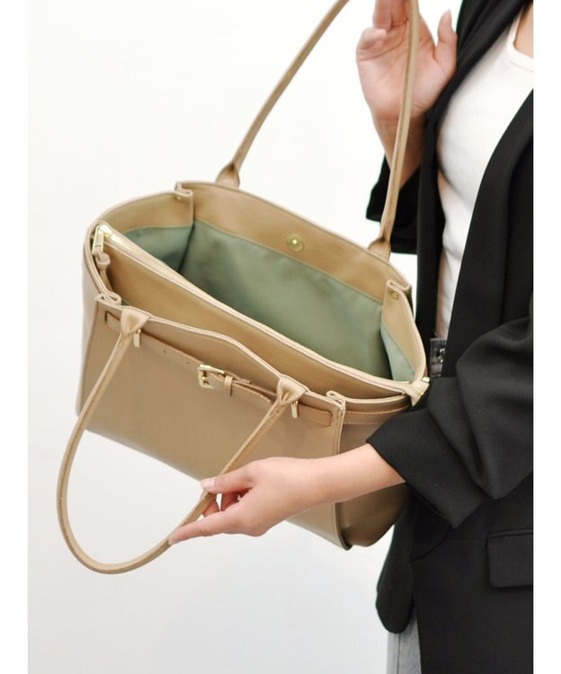 UNBILLION 【テレビ ドラマ着用アイテム】ペルケ perche / WEB限定牛革ソフトA4ベルトトート オーク