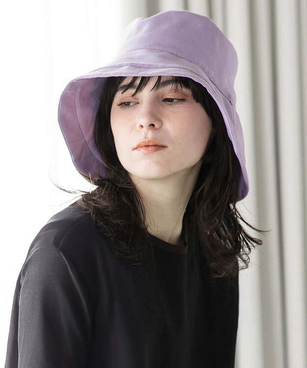 MOONBAT 【一級遮光/UVカット】UVラフィネハット（つばの広さノーマル）速乾/接触冷感/手洗いOK/サイズ調整可能/抗菌防臭加工 ラベンダー