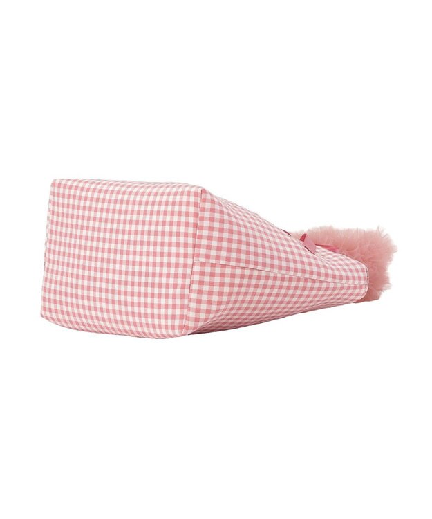 Maison de FLEUR ギンガムブランドロゴフリルハンドルトート Pink
