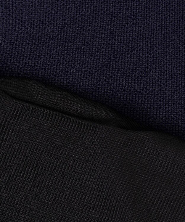 23区GOLF 【MEN】【 蓄熱裏地付き/ウォッシャブル】ロゴ ダブルジャガードニット ネイビー系