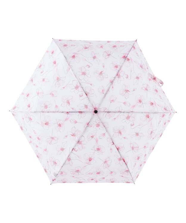 MOONBAT urawaza slim(ウラワザ スリム) 3秒でたためる傘 折りたたみ傘 ウォータリーフラワー 大きめ55cm UV ピンク