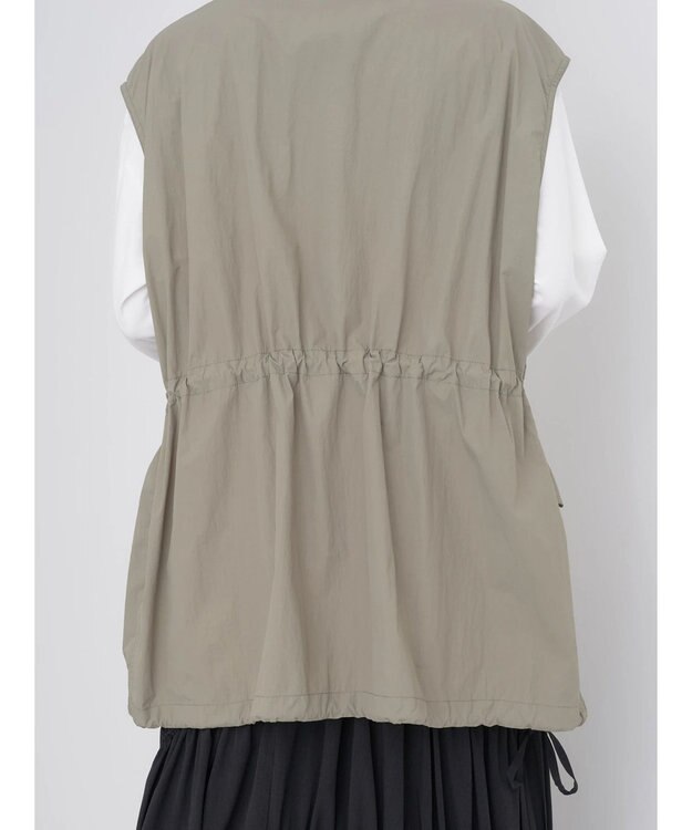 earth music&ecology ドロストコードジレ Khaki