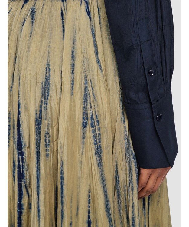 JOSEPH 【洗える】タイダイハボタイ　ロングスカート Desert/Navy