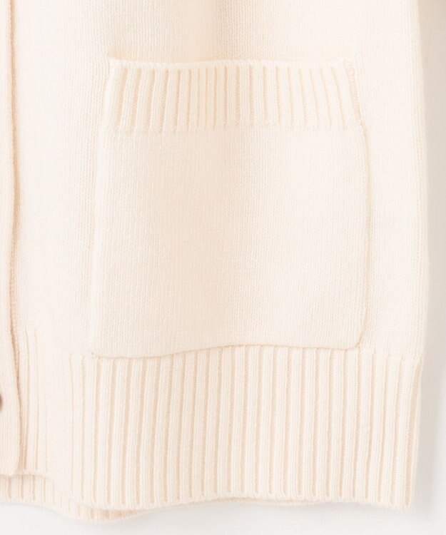 J.PRESS LADIES S 【洗える】FAIR ISLE 求心編み カーディガン ホワイト系
