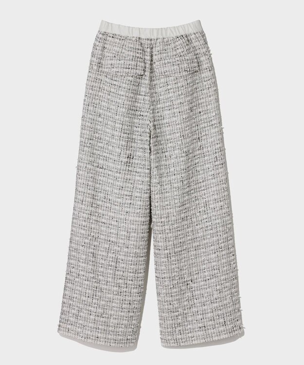 GRACE CONTINENTAL ツイードイージーパンツ ホワイト