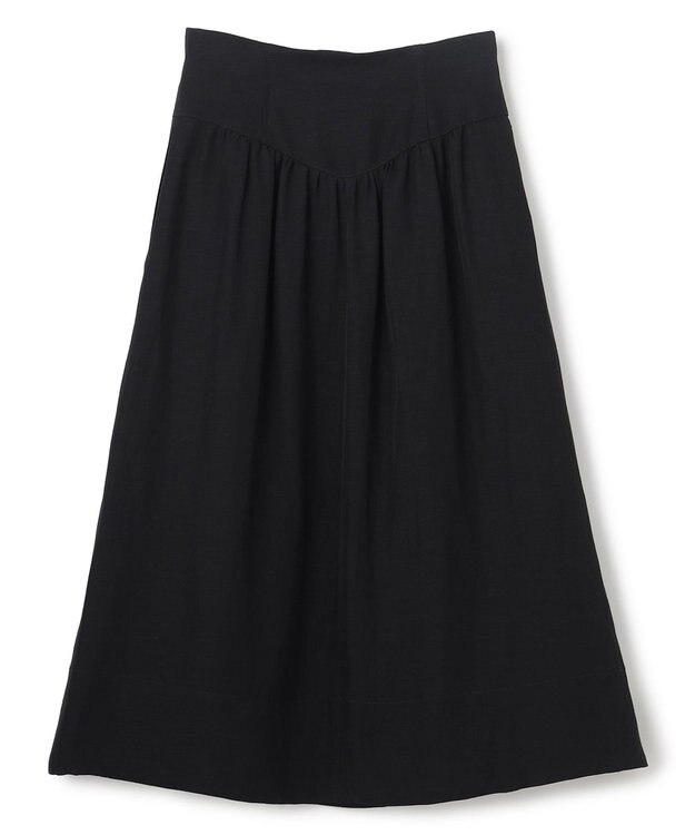 BEIGE， BERNARD / リネン混 ゴールドジップ ハイウエススカート Black