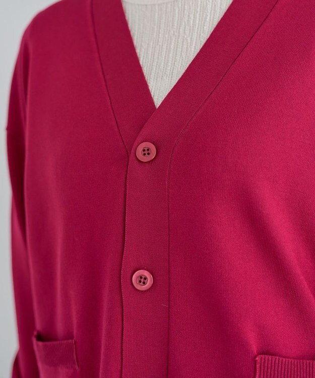 Green Parks 洗える　Ｖネックカーディガン Rose