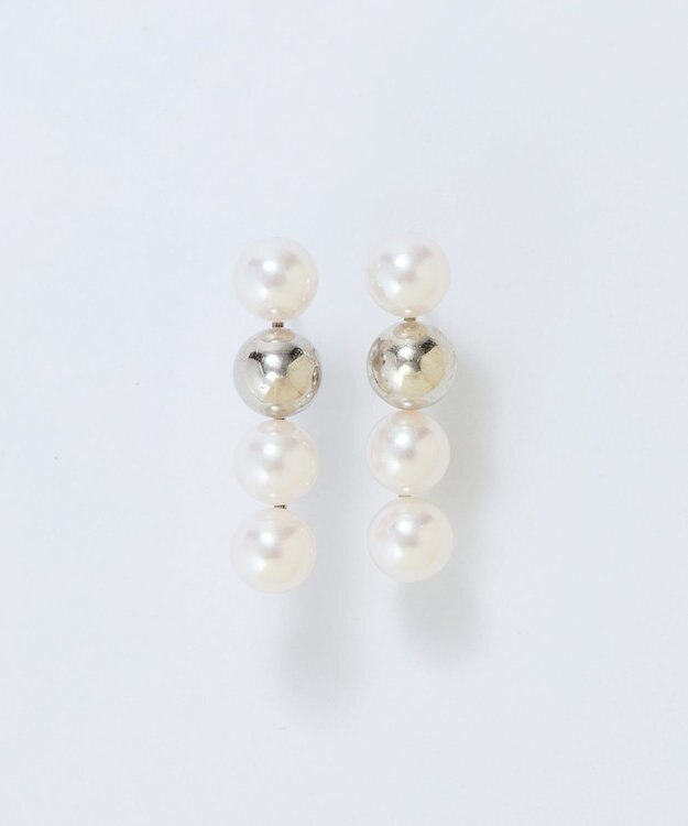 Phoebe 【金属アレルギー対応】ミックスドットピアス　シルバー/ニッケルフリー/パール シルバー